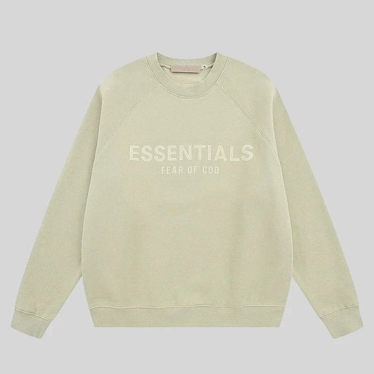 essentials pastel grey sweatshirt relaxed fit streetwear