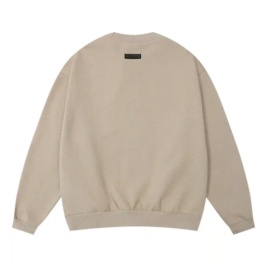 essentials heathered grey crewneck sweatshirt soft fleece casual