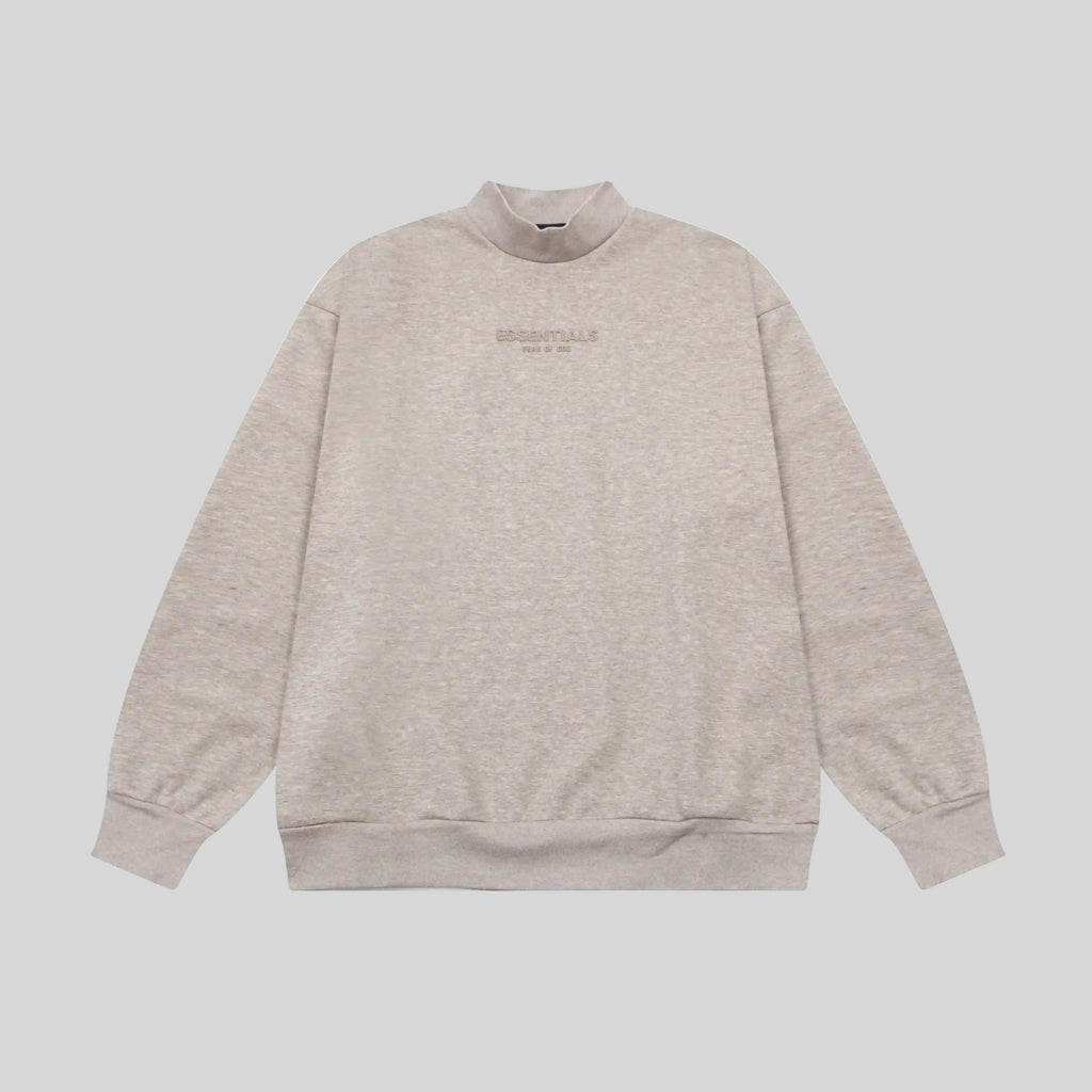 Heathered Grey Sweatshirt Essentials Clothing Front 