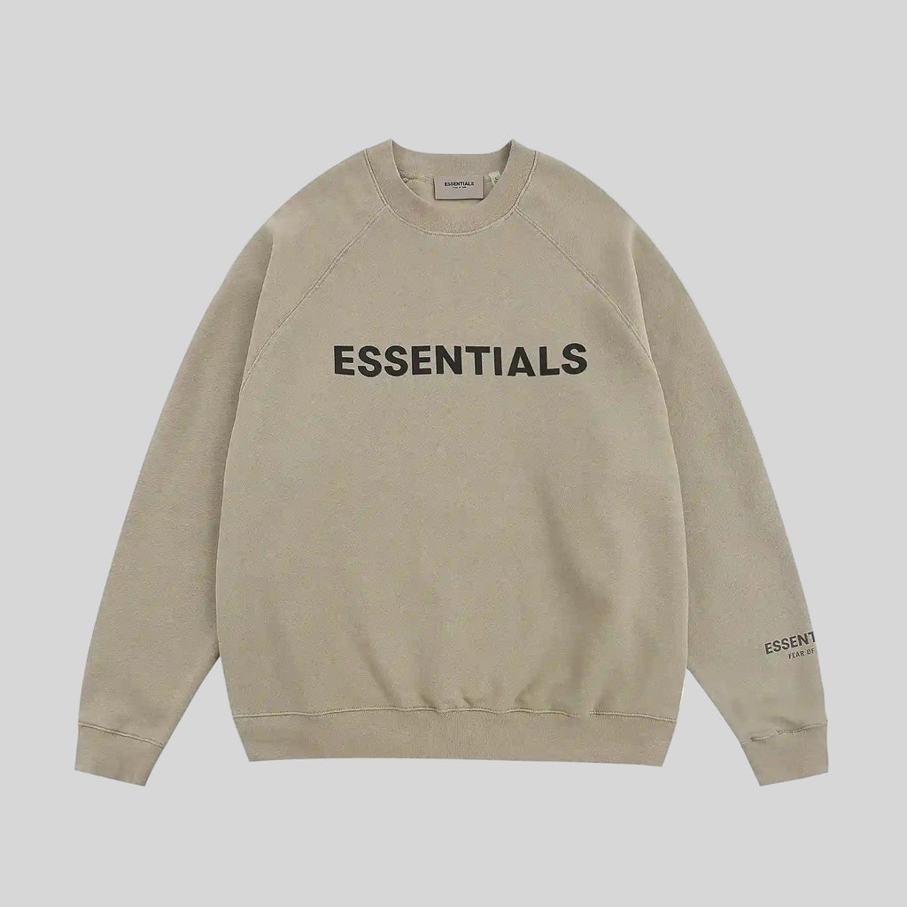 Heathered Grey Sweatshirt Essentials Clothing Front 