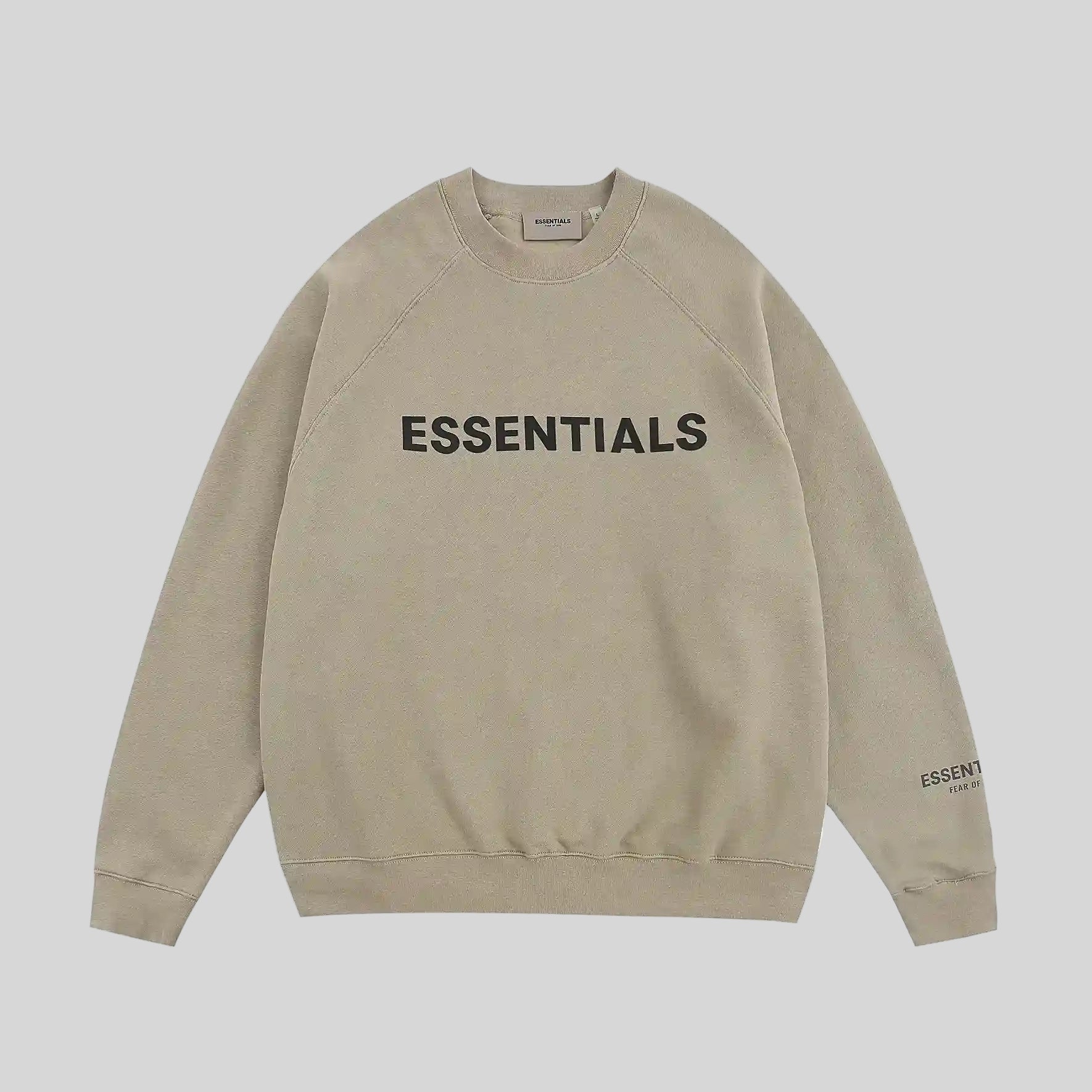 Heathered Grey Sweatshirt Essentials Clothing Front 