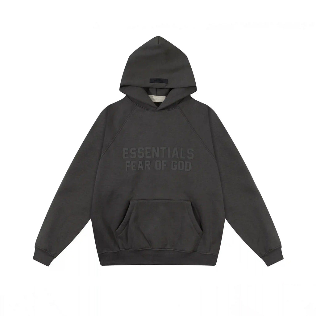 Light Dark FEAR OF GOD ESSENTIALS Clothing Black Longsleeve Tracksuit 3