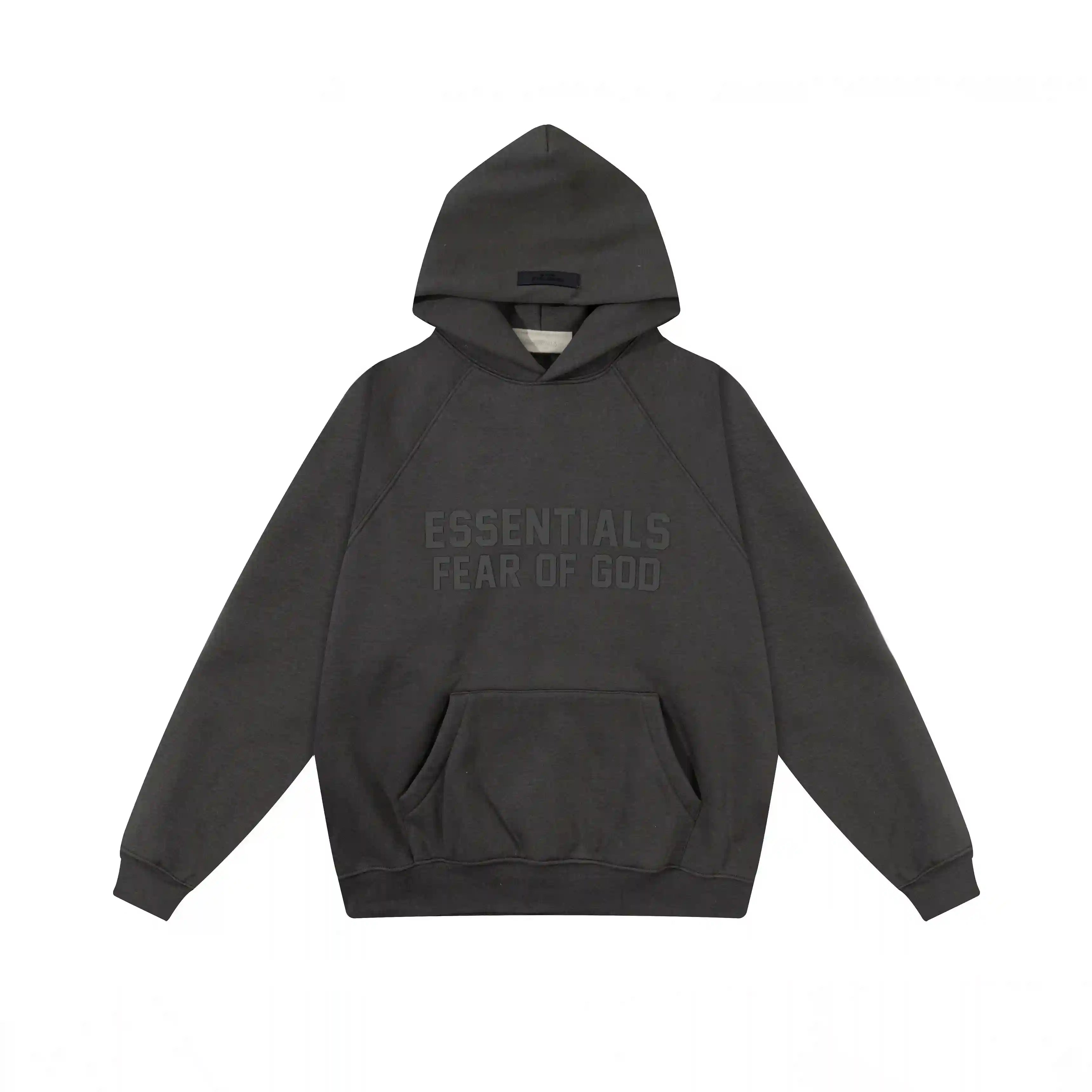 Light Dark FEAR OF GOD ESSENTIALS Clothing Black Longsleeve Tracksuit 3