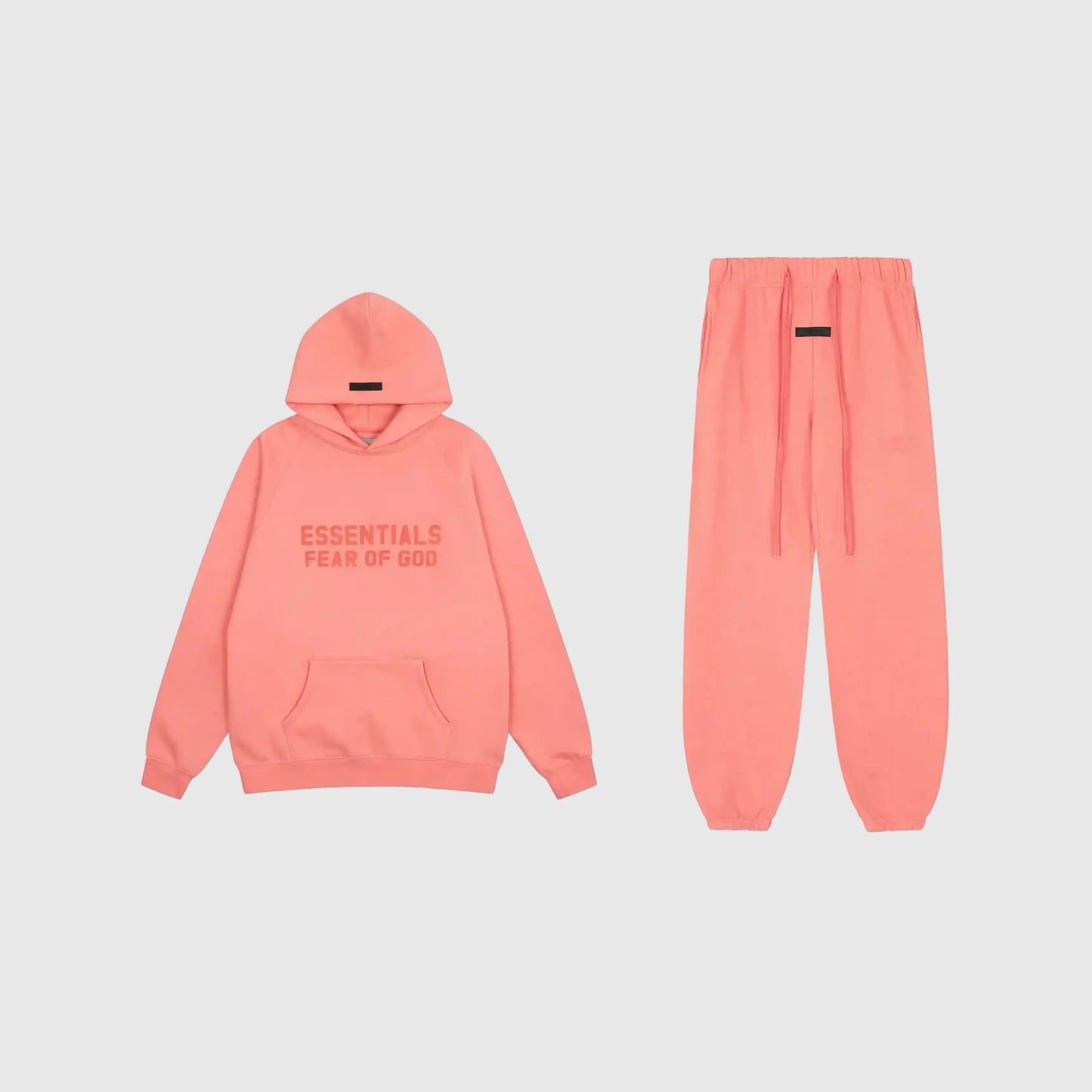 Essentials coral fleece tracksuit set with relaxed fit by Fear Of God
