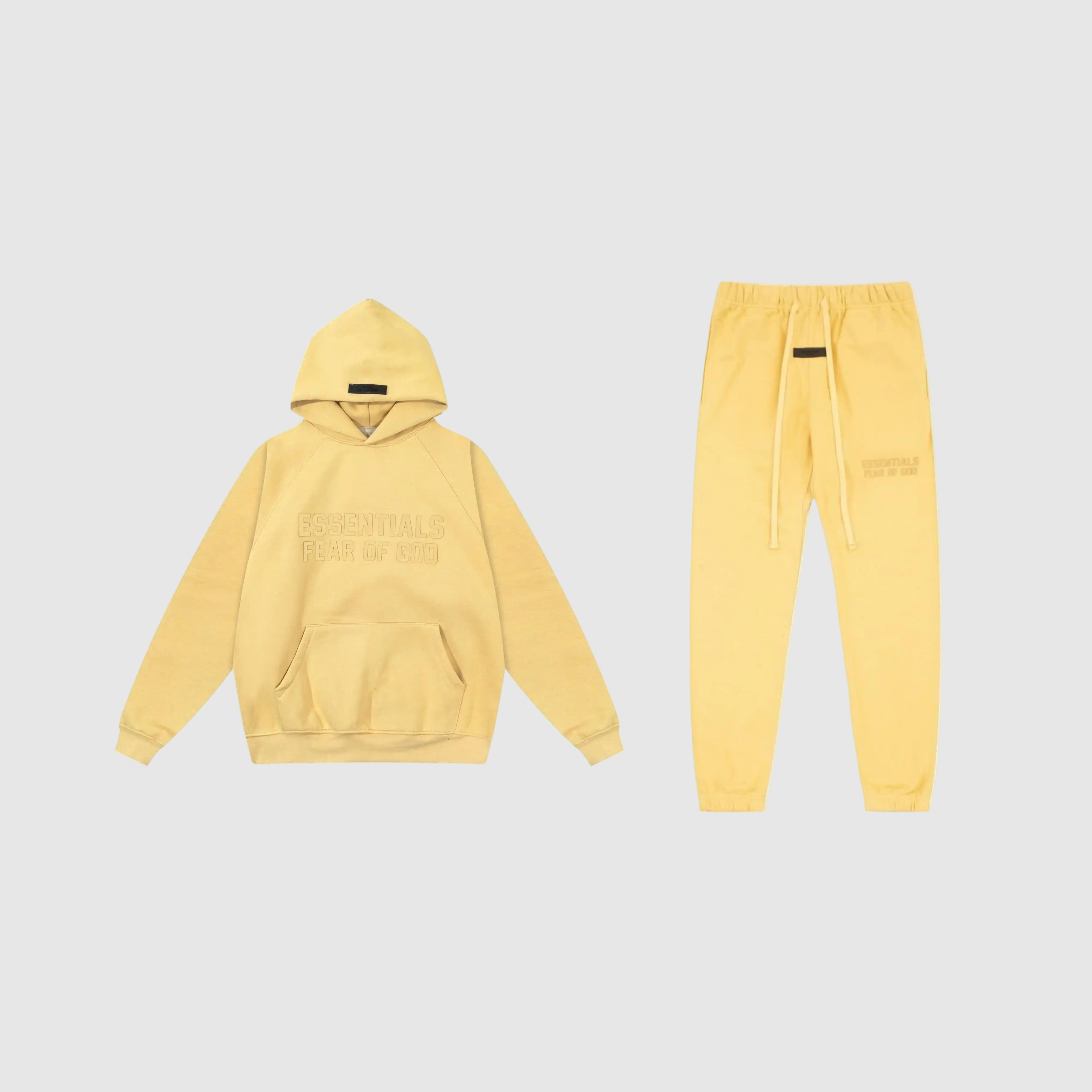 Light FEAR OF GOD ESSENTIALS Clothing Garden Yellow Long sleeve Tracksuit 1