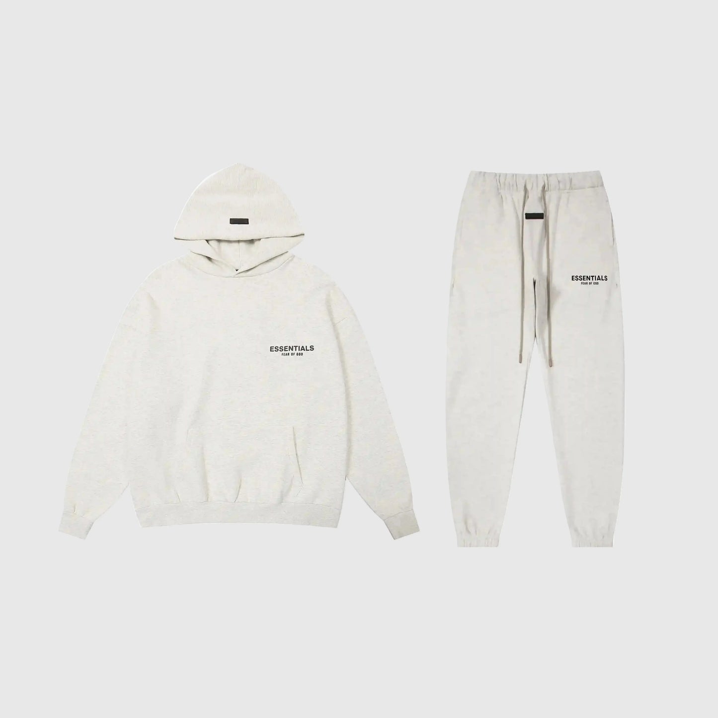 Essentials cloud dance core comfort fleece tracksuit set with relaxed fit by Fear Of God