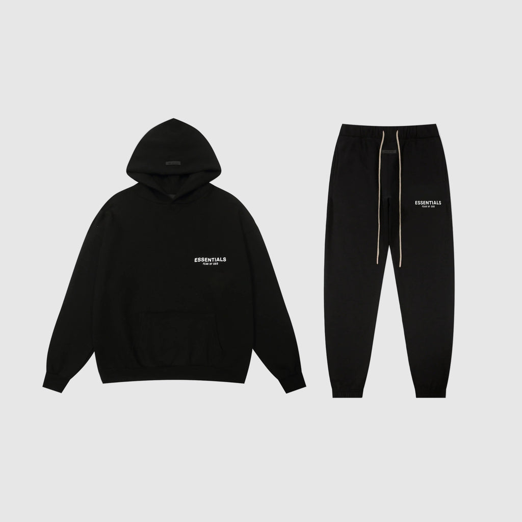 Long Sleeve ESSENTIALS FOG Clothing Black Tracksuit 1