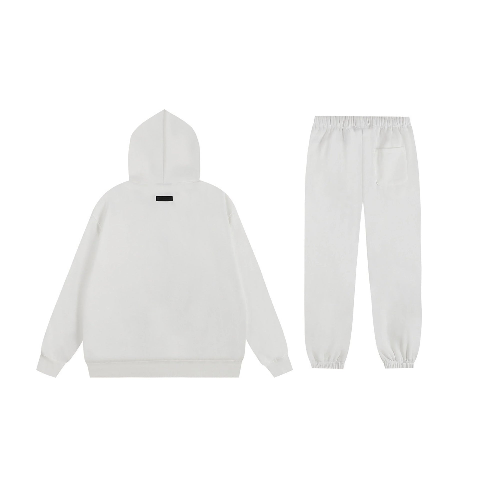 Essentials tracksuit cloud dance full set angled view relaxed fit