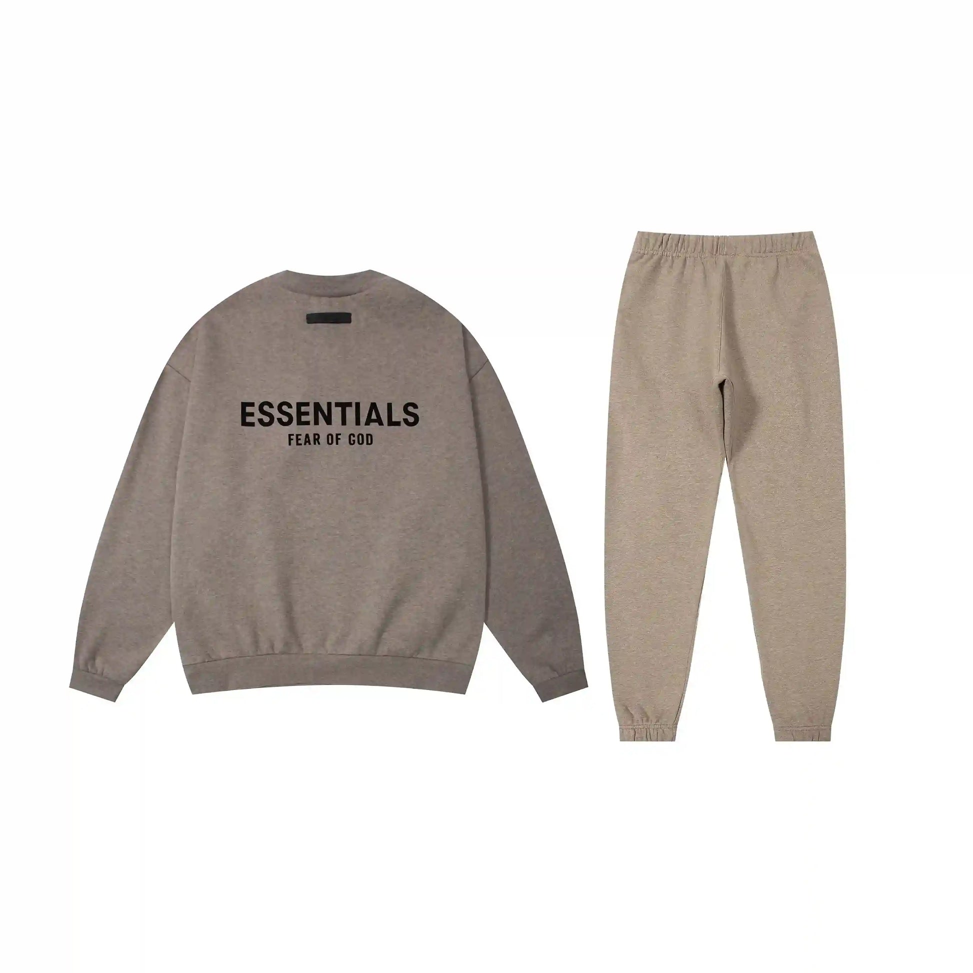 Heathered grey tracksuit relaxed fit hoodie and joggers by Fear Of God