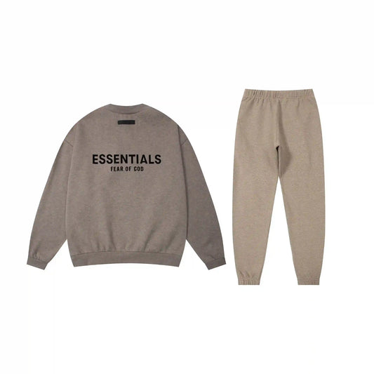 Heathered grey tracksuit relaxed fit hoodie and joggers by Fear Of God