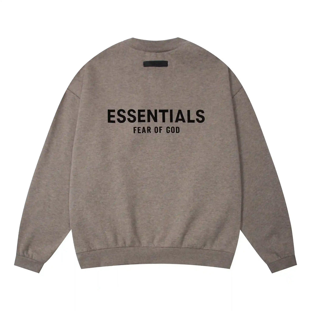 Long Sleeve Sweatshirt ESSENTIALS Clothing Heathered Grey Tracksuit 4
