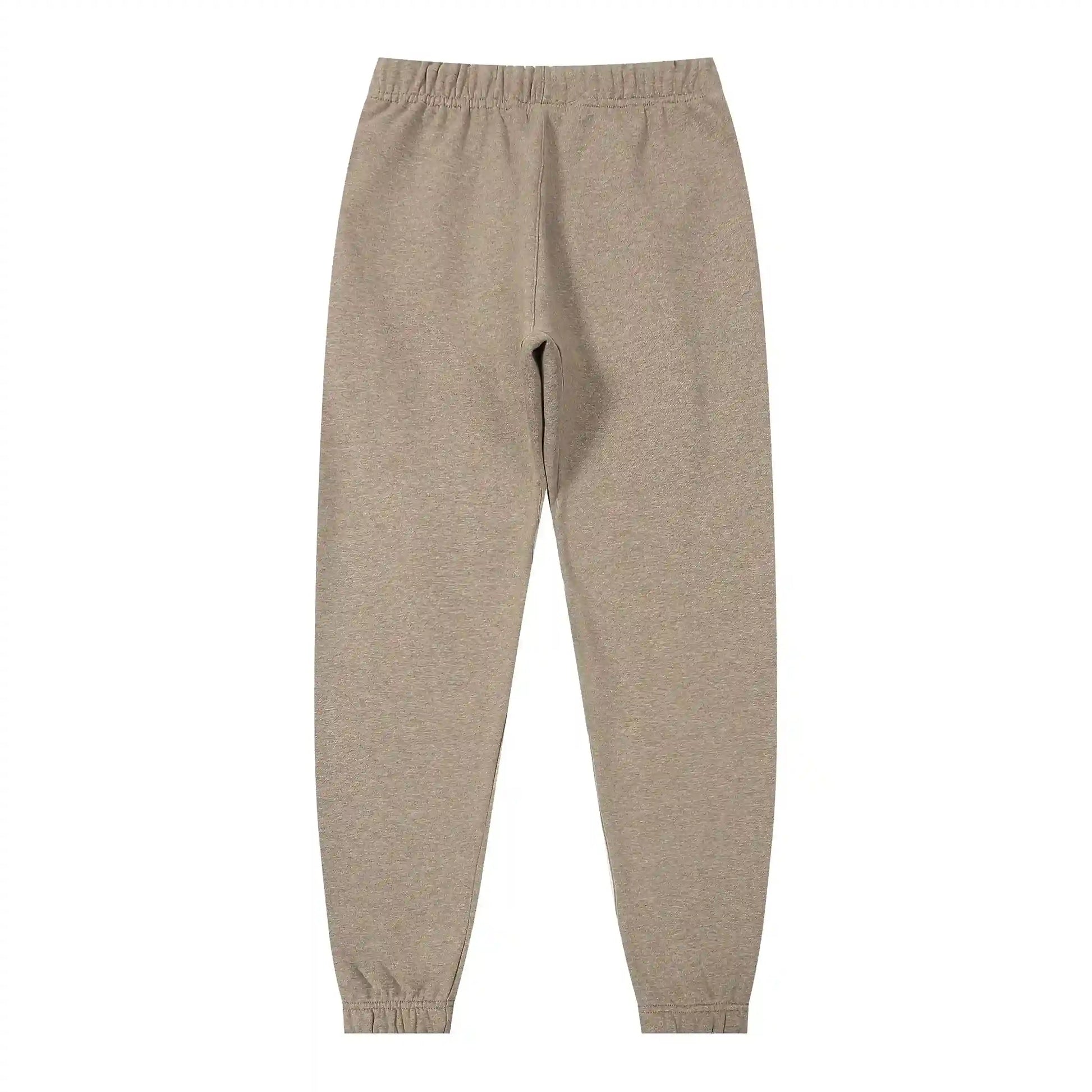 Joggers elastic waistband and ribbed cuffs on heathered grey tracksuit by Fear Of God