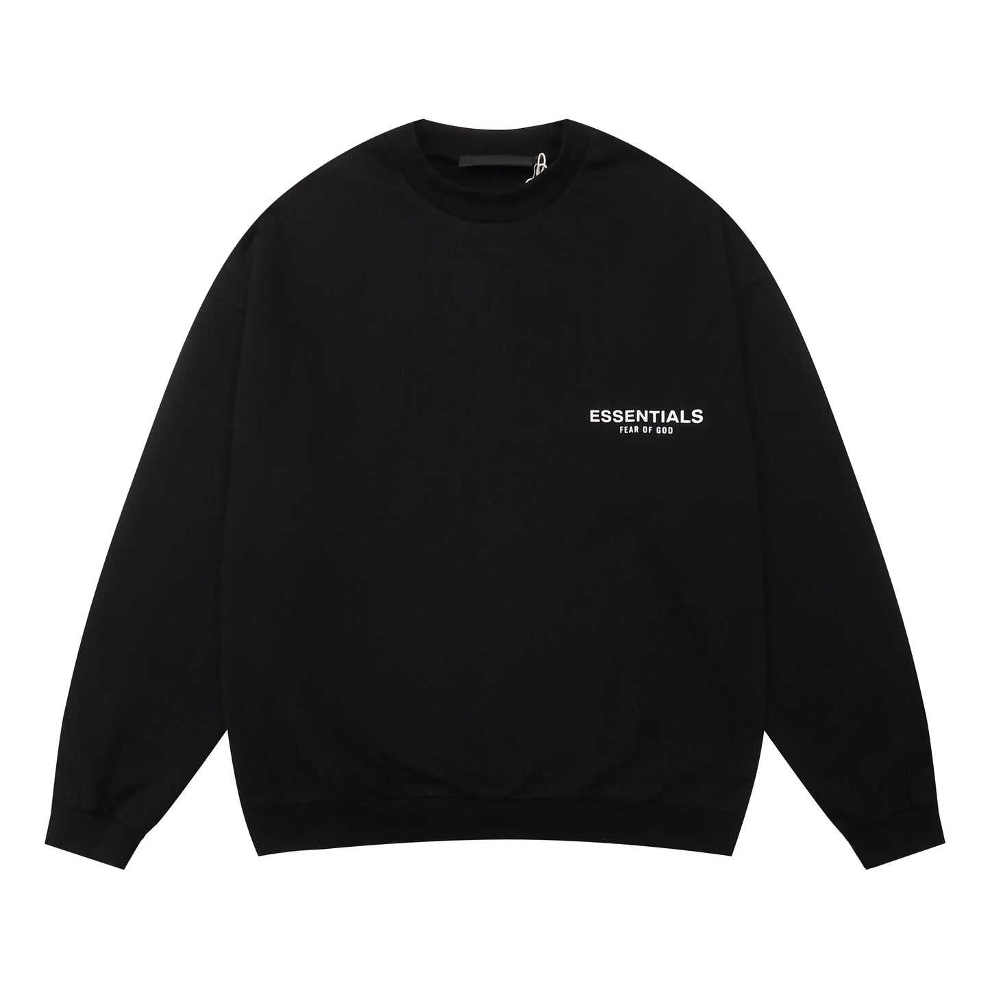 Essentials black classic everyday fleece joggers with elastic waistband comfort by Fear Of God