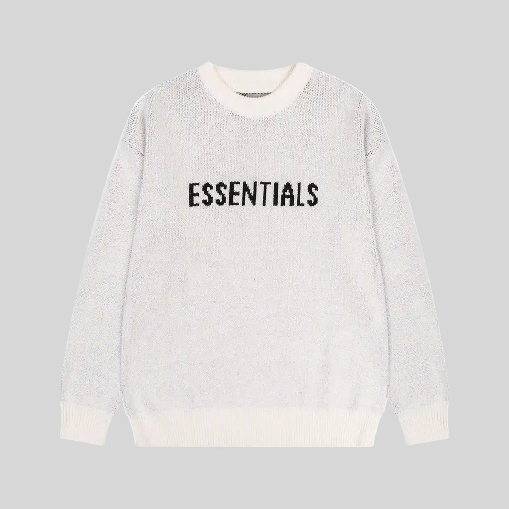 Long Sleeves Essentials Clothing Eggshell Sweatshirt Front 