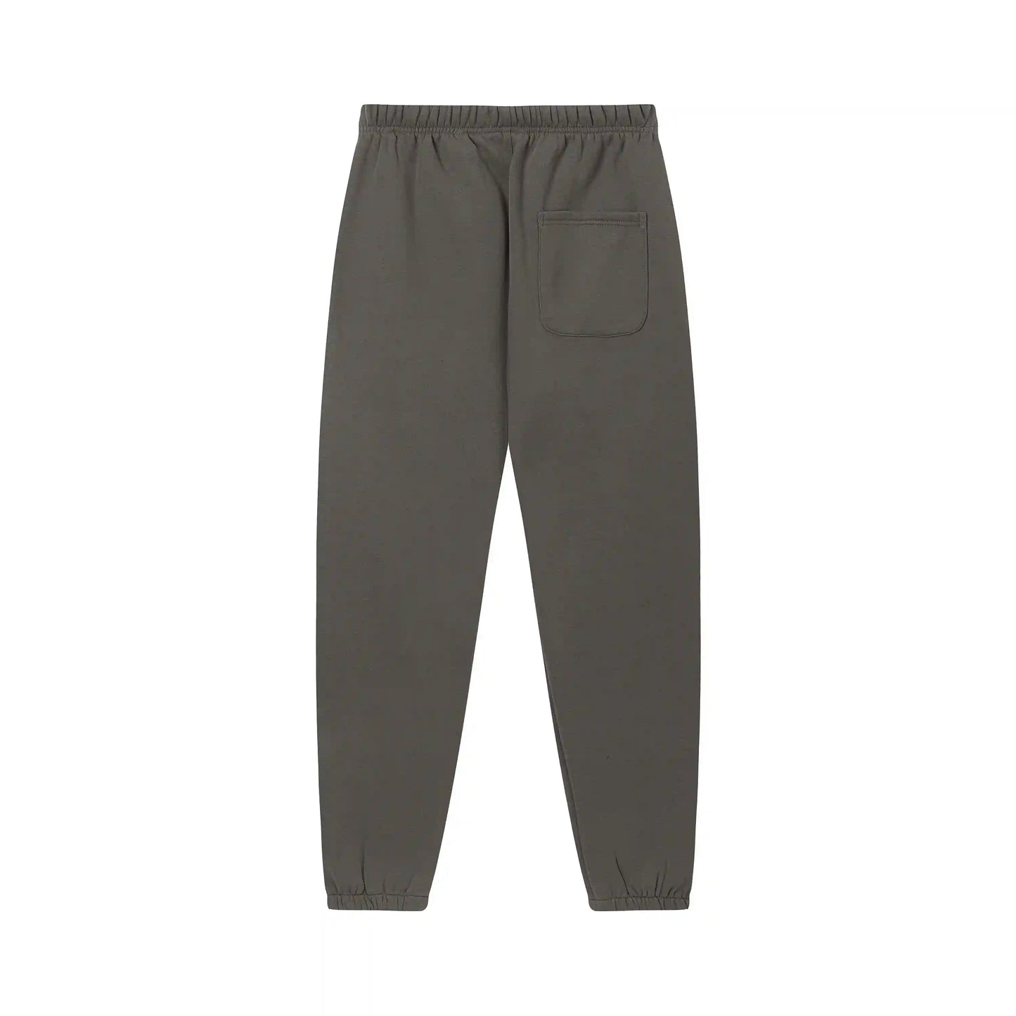 Fear of God Essentials grey tracksuit back view hoodie and joggers