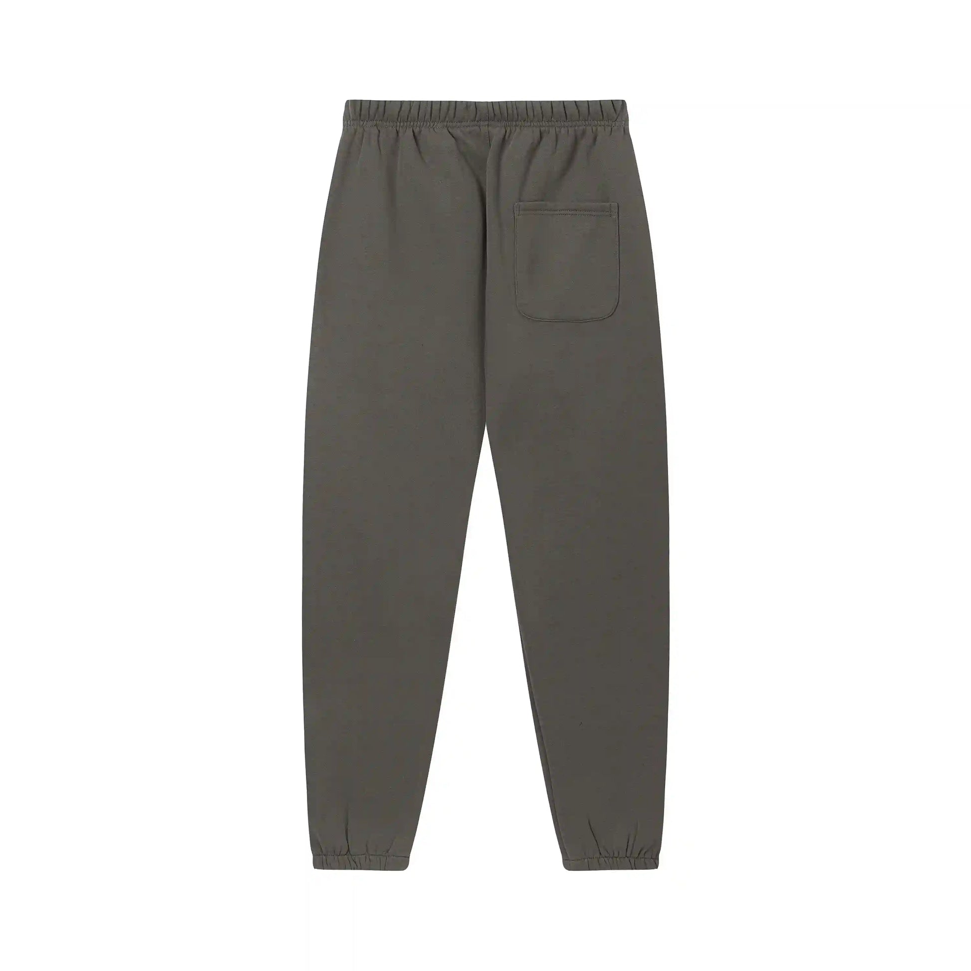 Fear of God Essentials grey tracksuit back view hoodie and joggers