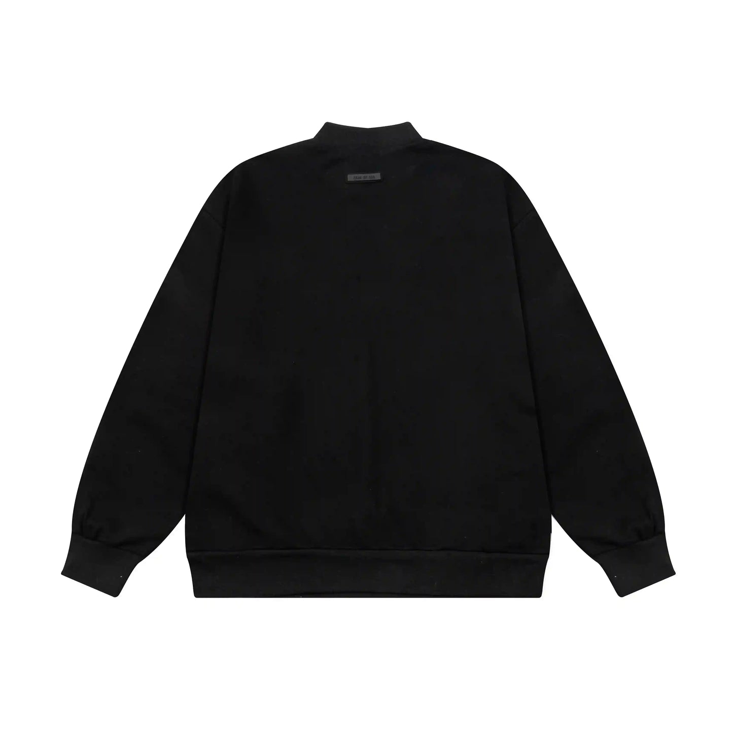 essentials black crewneck sweatshirt soft fleece casual