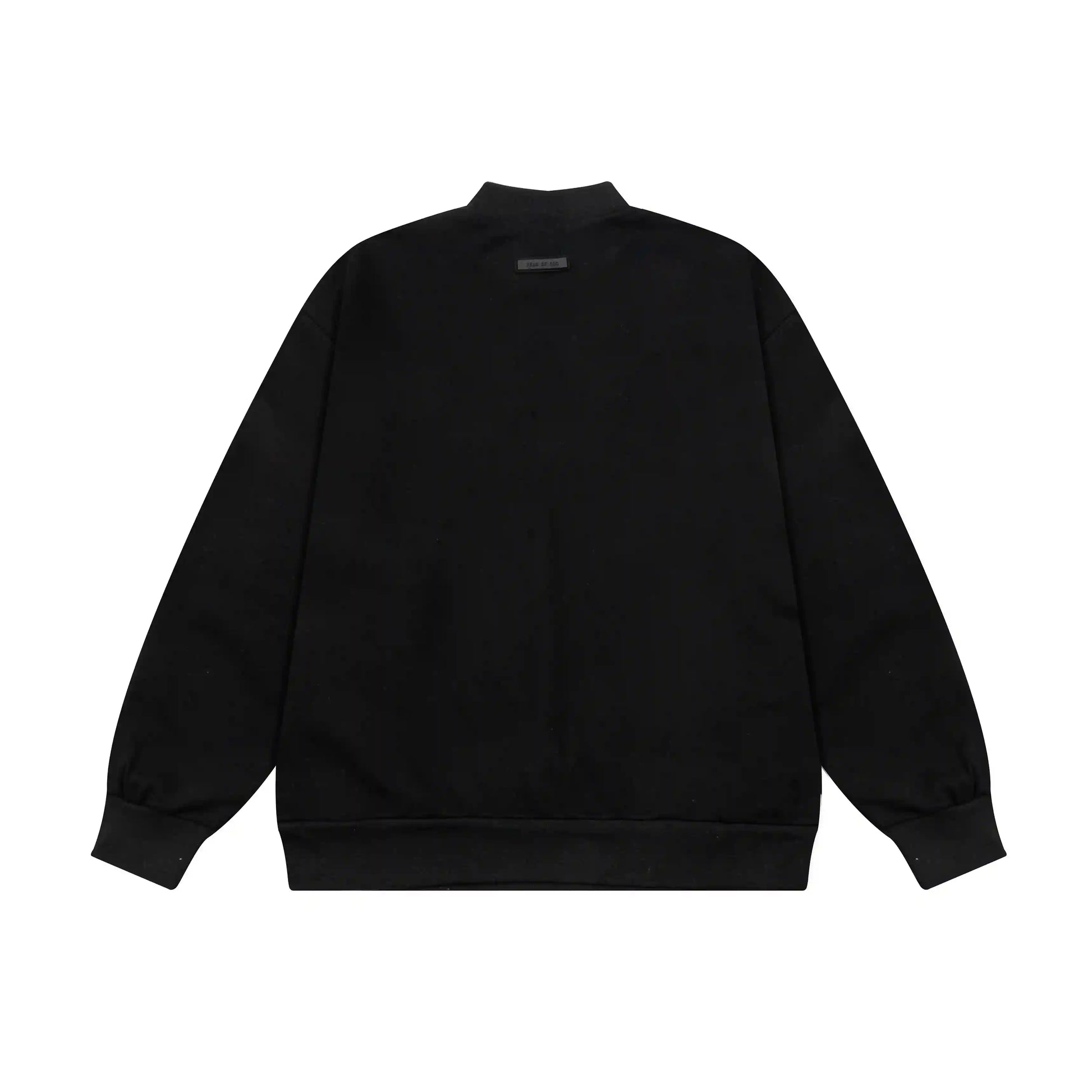 essentials black crewneck sweatshirt soft fleece casual