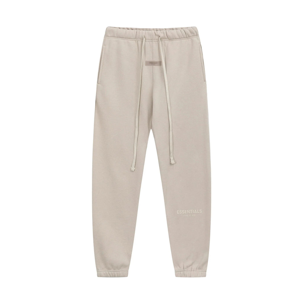 New FEAR OF GOD ESSENTIALS Clothing Light Heather Oatmeal Hooded Tracksuit 5