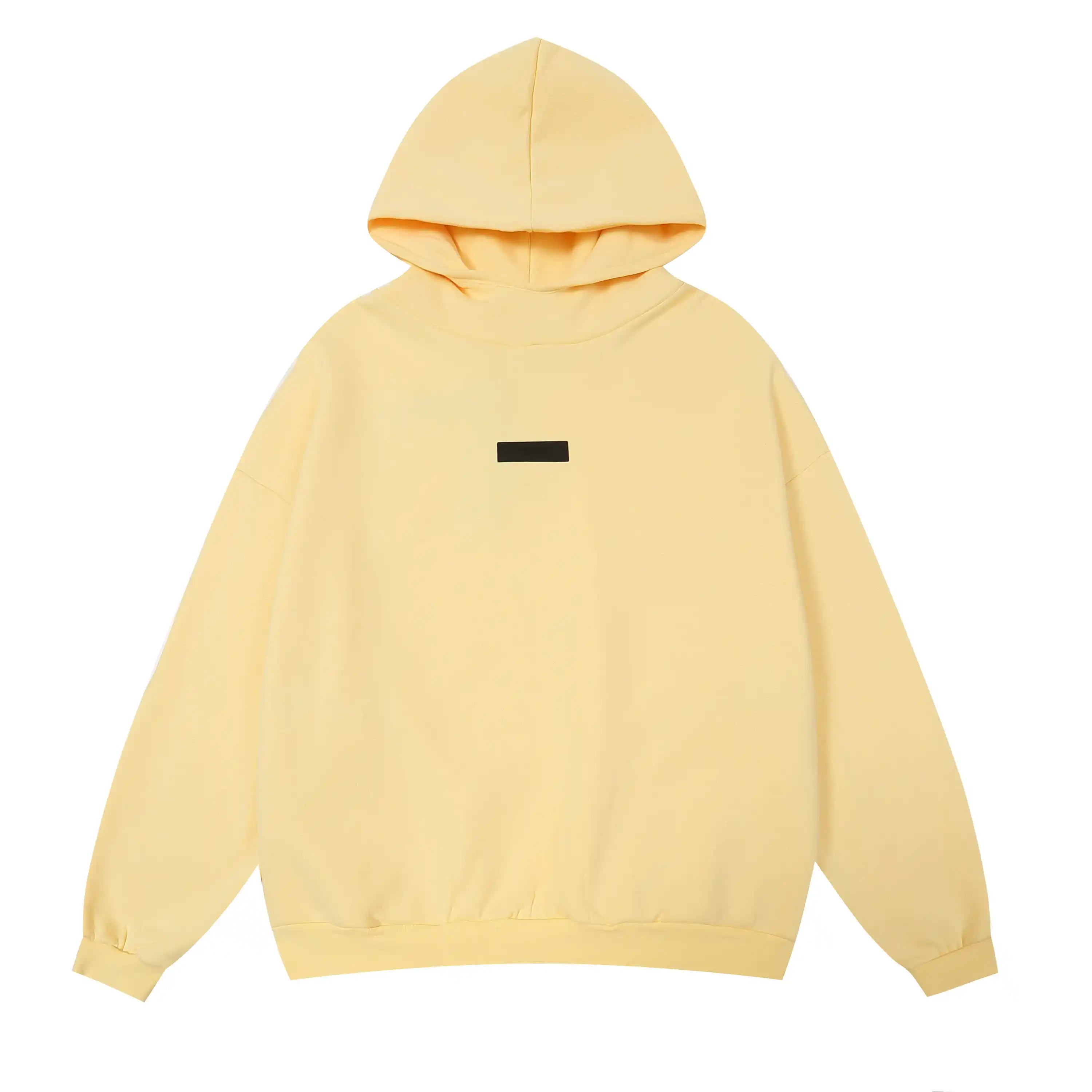 New FEAR OF GOD Hooded ESSENTIALS Clothing Garden Yellow Long Sleeve Tracksuit 3