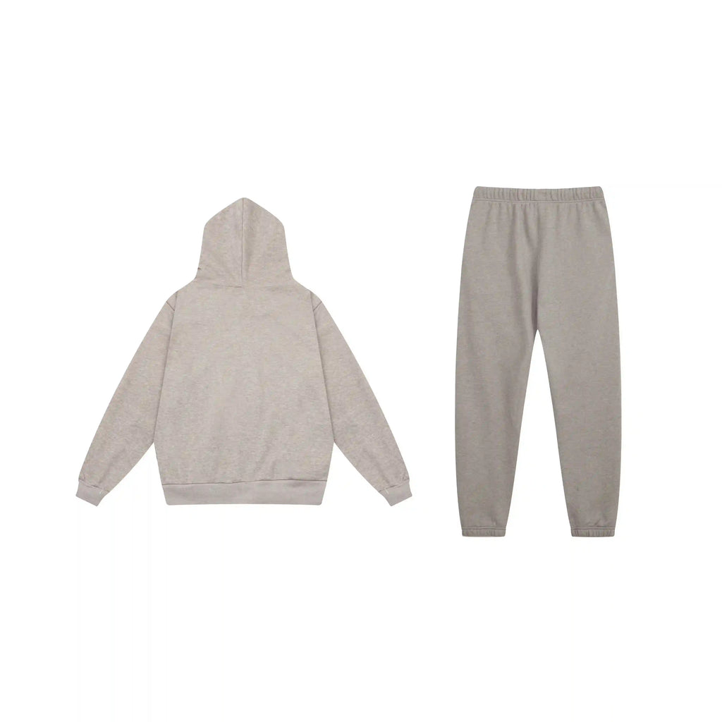 New FOG Hooded ESSENTIALS Clothing Heathered Grey Long Sleeve Tracksuit 2
