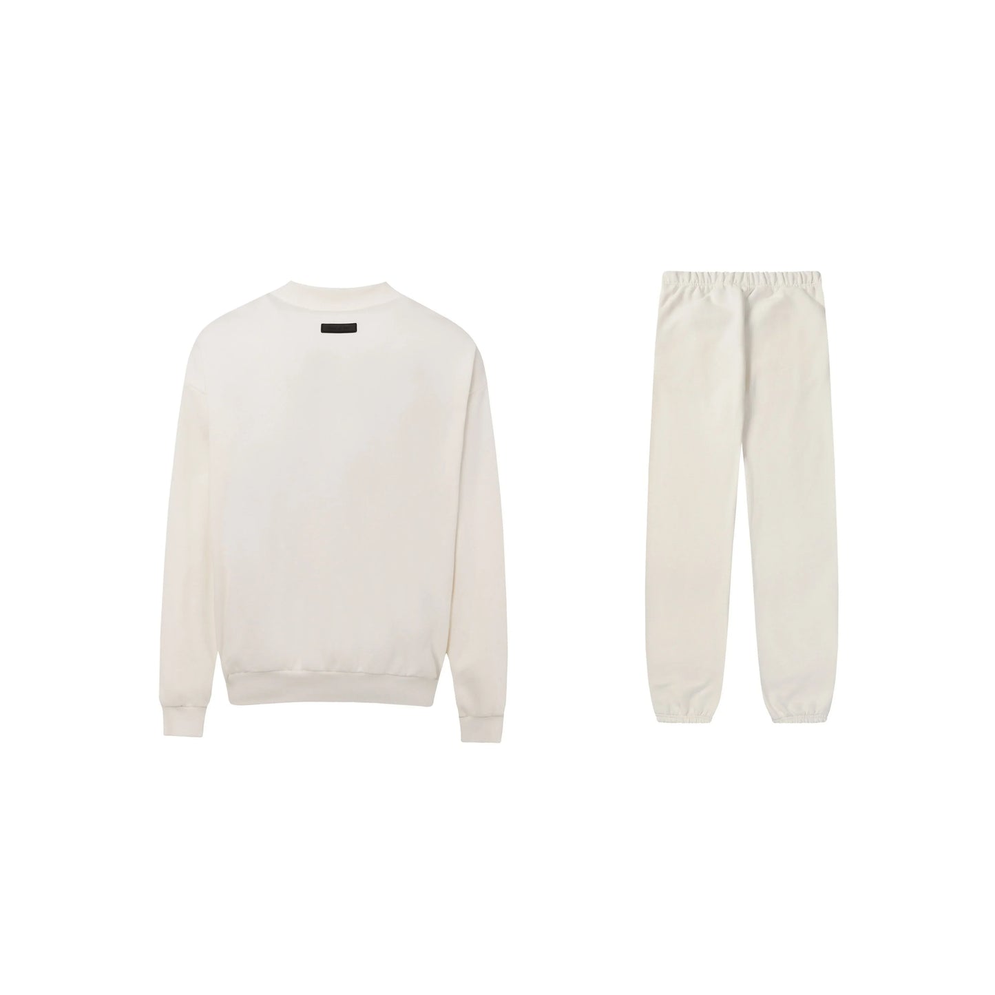 Essentials tracksuit cloud dance full set angled view relaxed fit