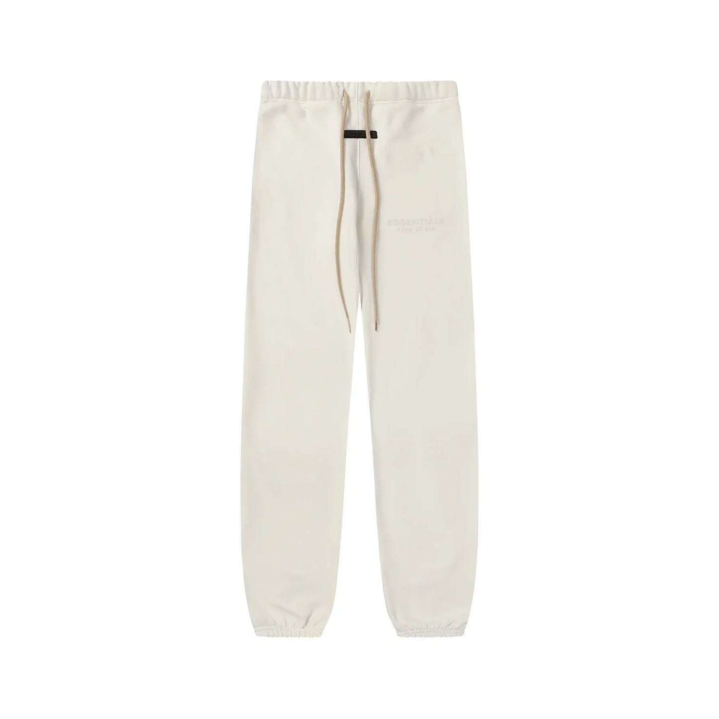 Cloud dance Essentials joggers soft-touch rubberized logo on leg close-up