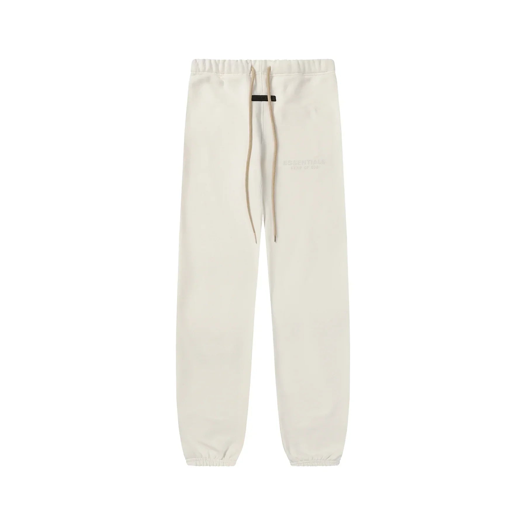 Cloud dance Essentials joggers soft-touch rubberized logo on leg close-up