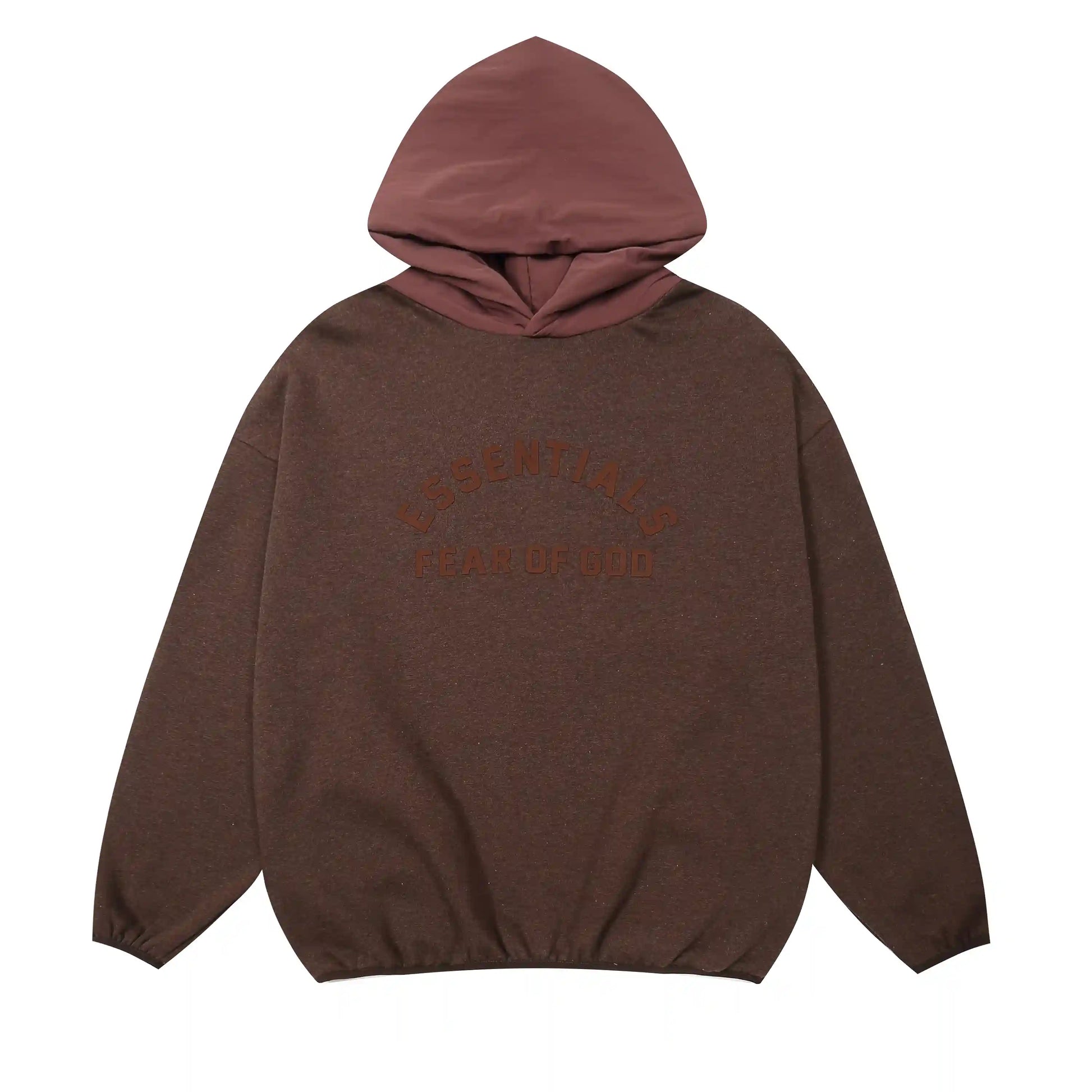 Premium fleece fabric detail on Congo Brown tracksuit by Fear Of God