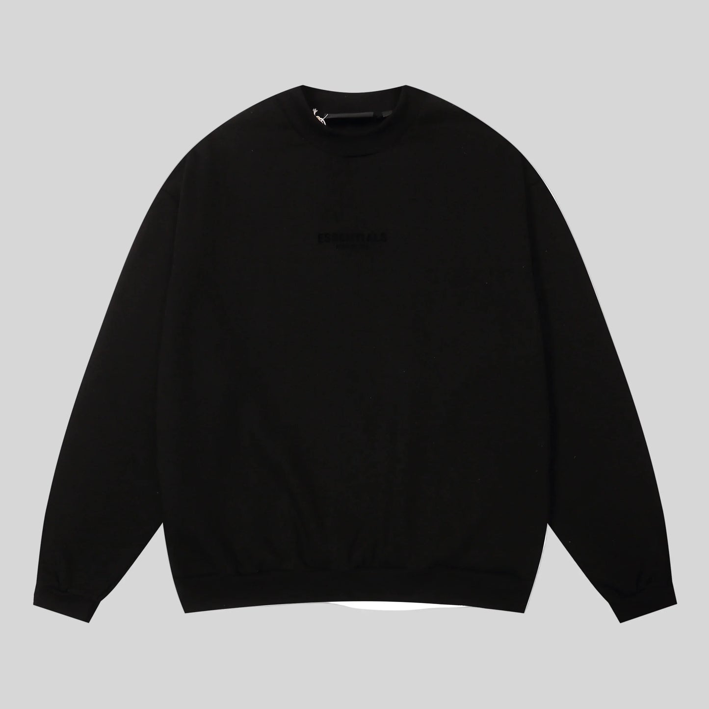 essentials black sweatshirt relaxed fit streetwear