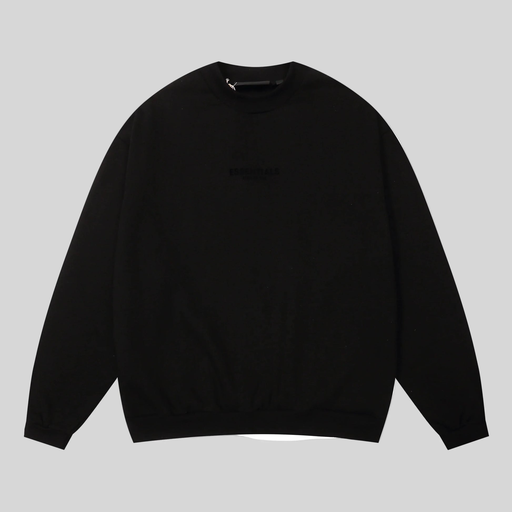 essentials black sweatshirt relaxed fit streetwear