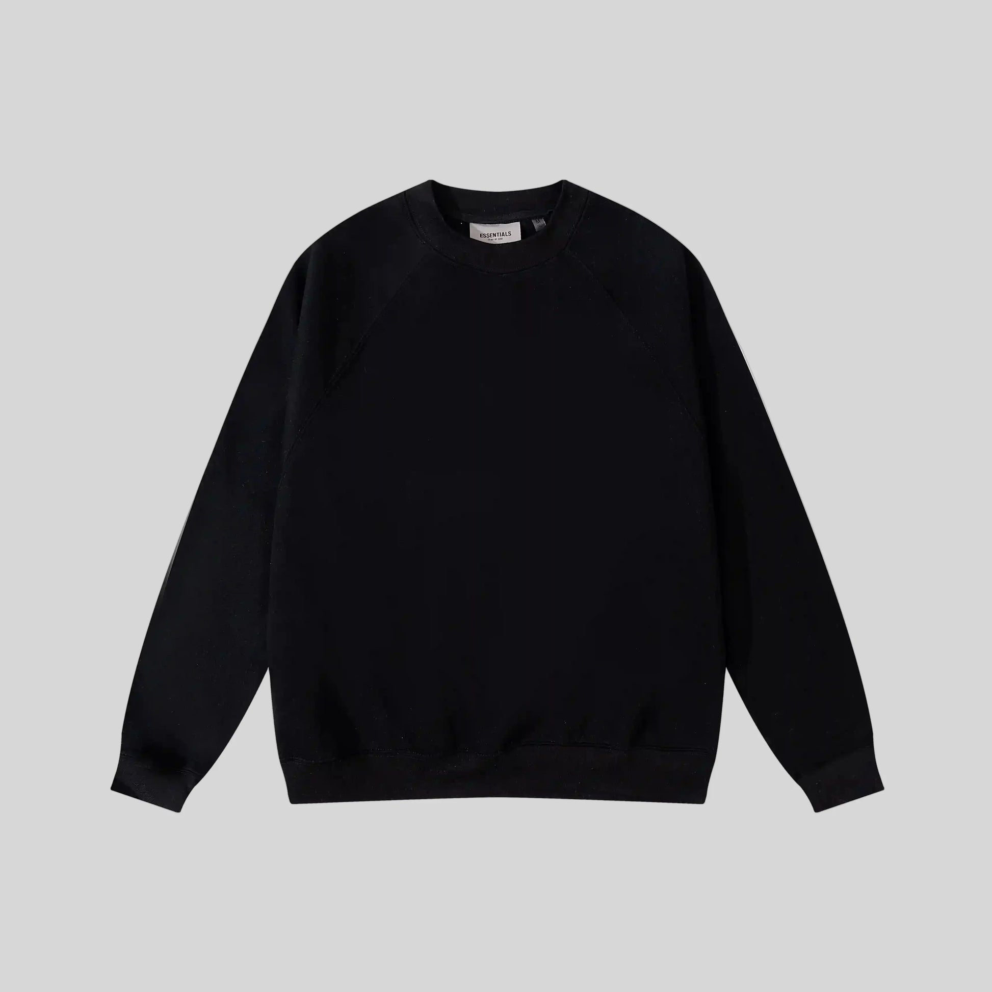 essentials black sweatshirt relaxed fit streetwear
