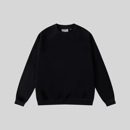 essentials black sweatshirt relaxed fit streetwear