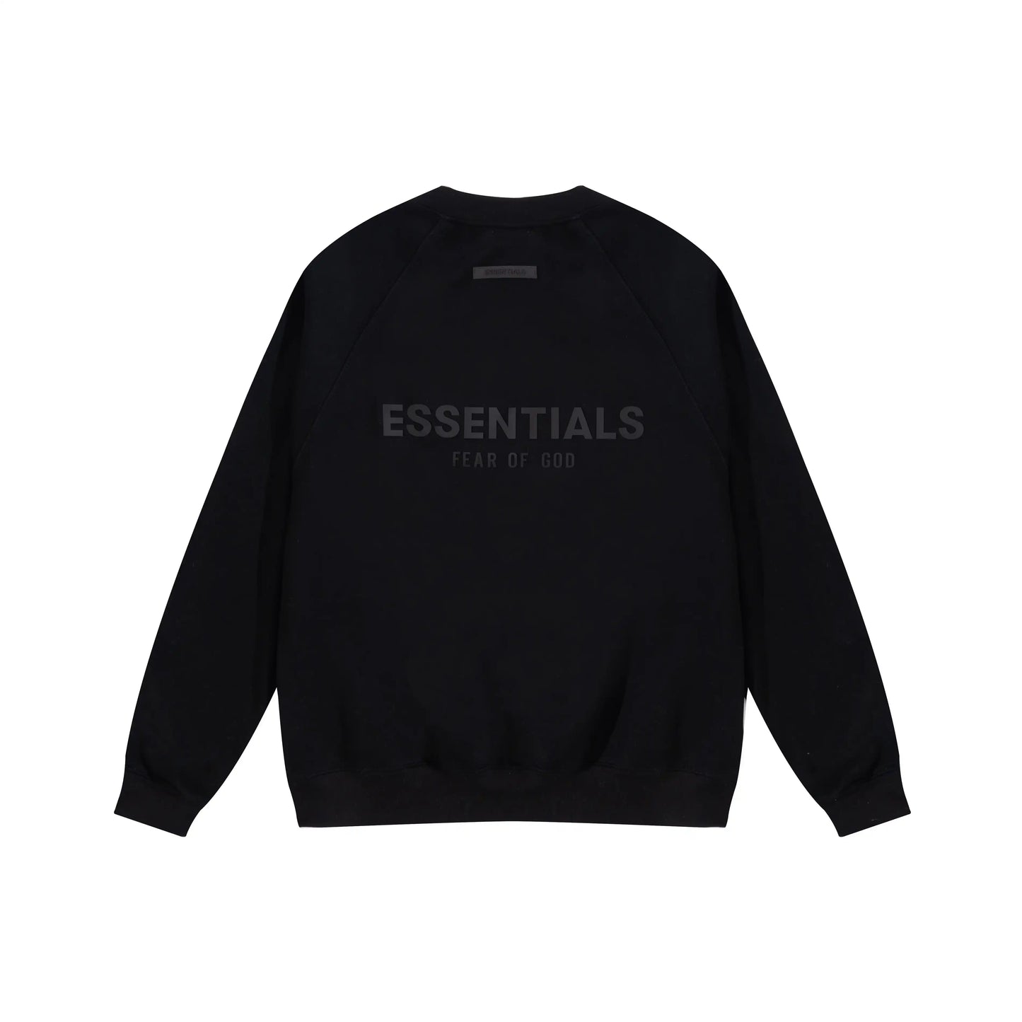 essentials black crewneck sweatshirt soft fleece casual