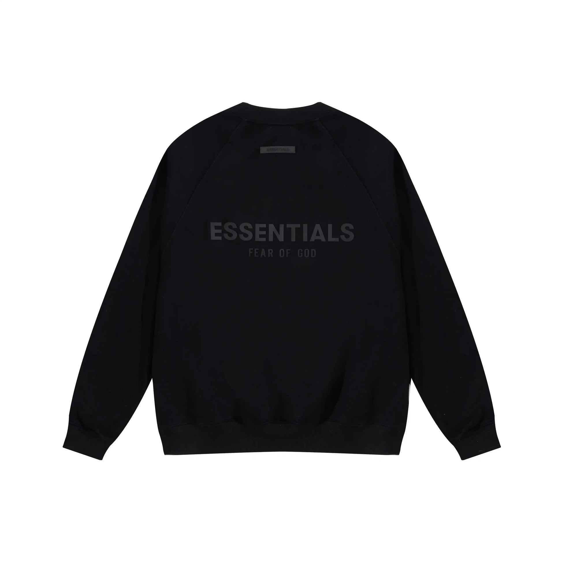 essentials black crewneck sweatshirt soft fleece casual