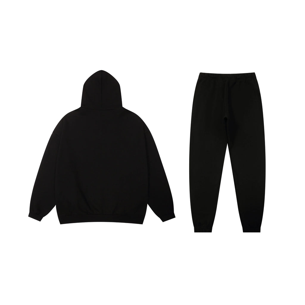 Plain FEAR OF GOD ESSENTIALS Hooded Clothing Black Tracksuit 2