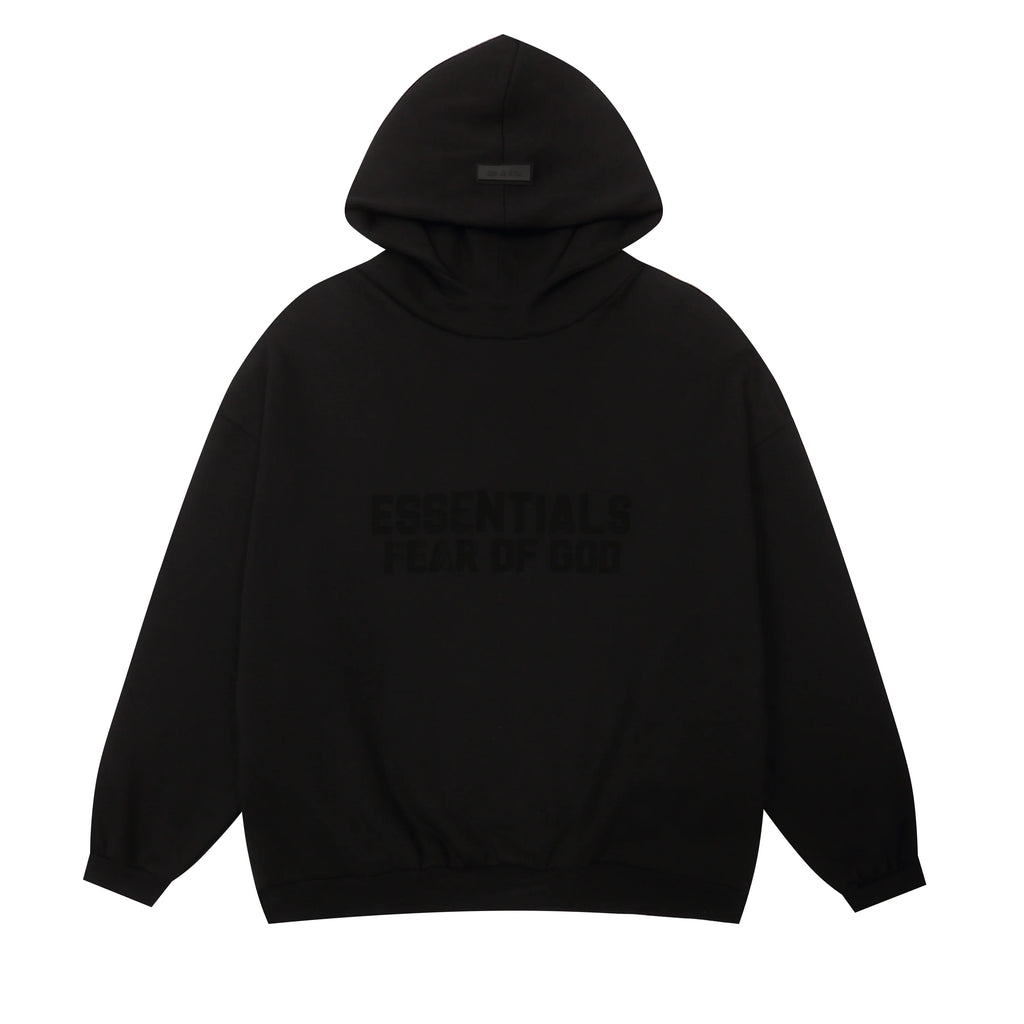 Plain FEAR OF GOD ESSENTIALS Hooded Clothing Black Tracksuit 3