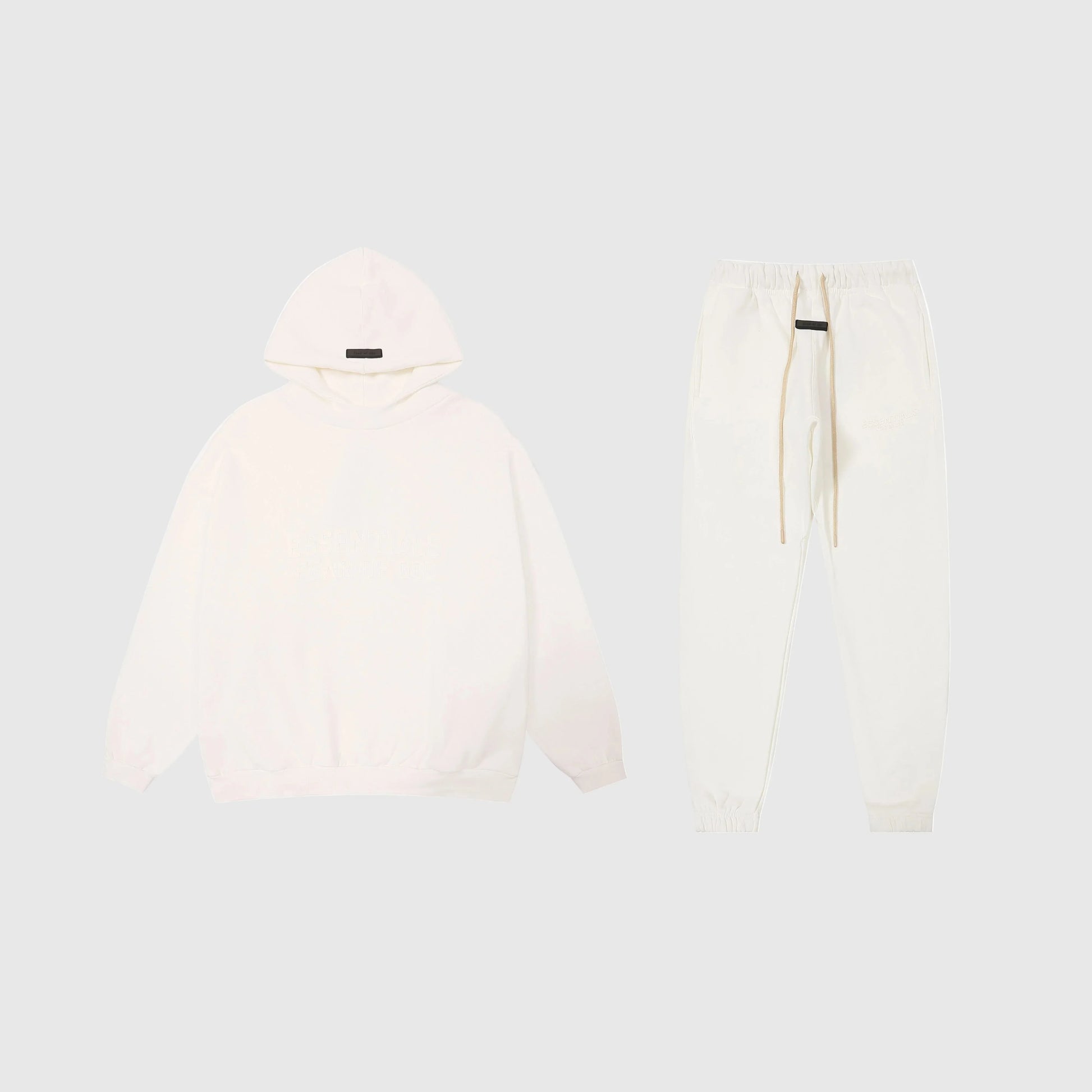 Essentials eggshell relaxed comfort fleece tracksuit set with relaxed fit by Fear Of God