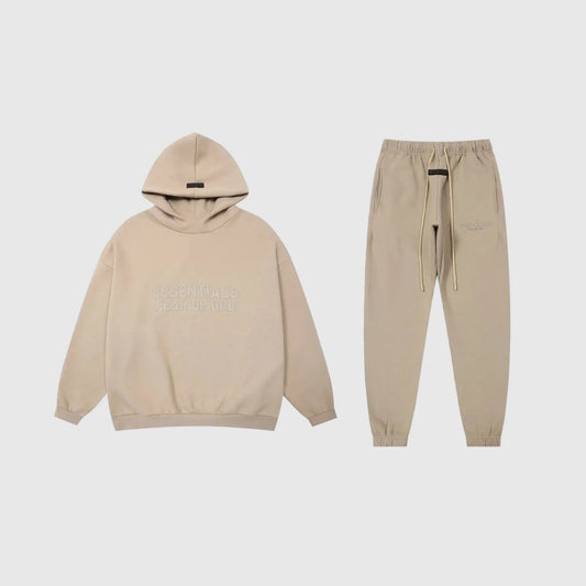 Essentials pastel grey fleece tracksuit set with relaxed fit by Fear Of God