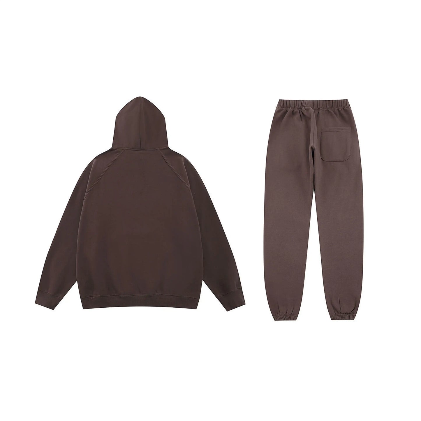 Essentials tracksuit congo brown angled view relaxed fit set