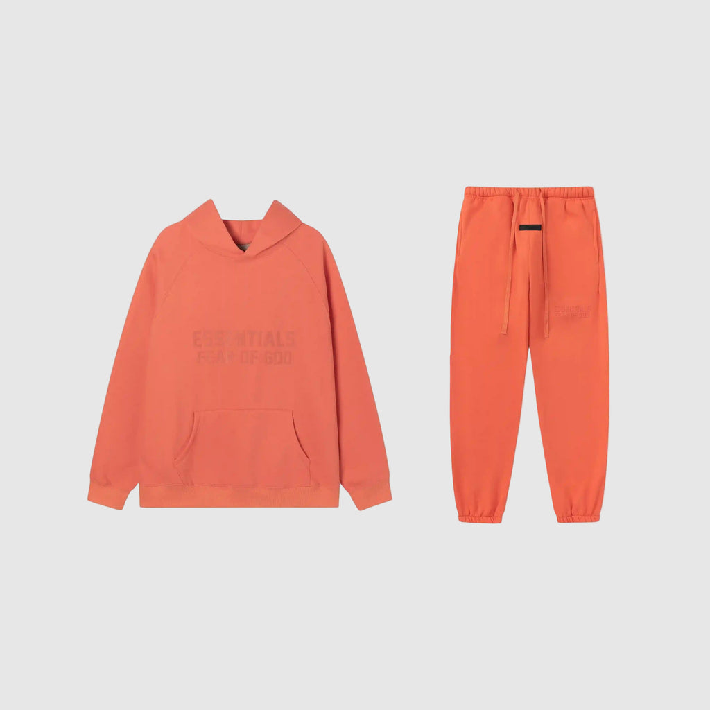 Pure FEAR OF GOD ESSENTIALS Clothing Coral Long Sleeve Tracksuit 1