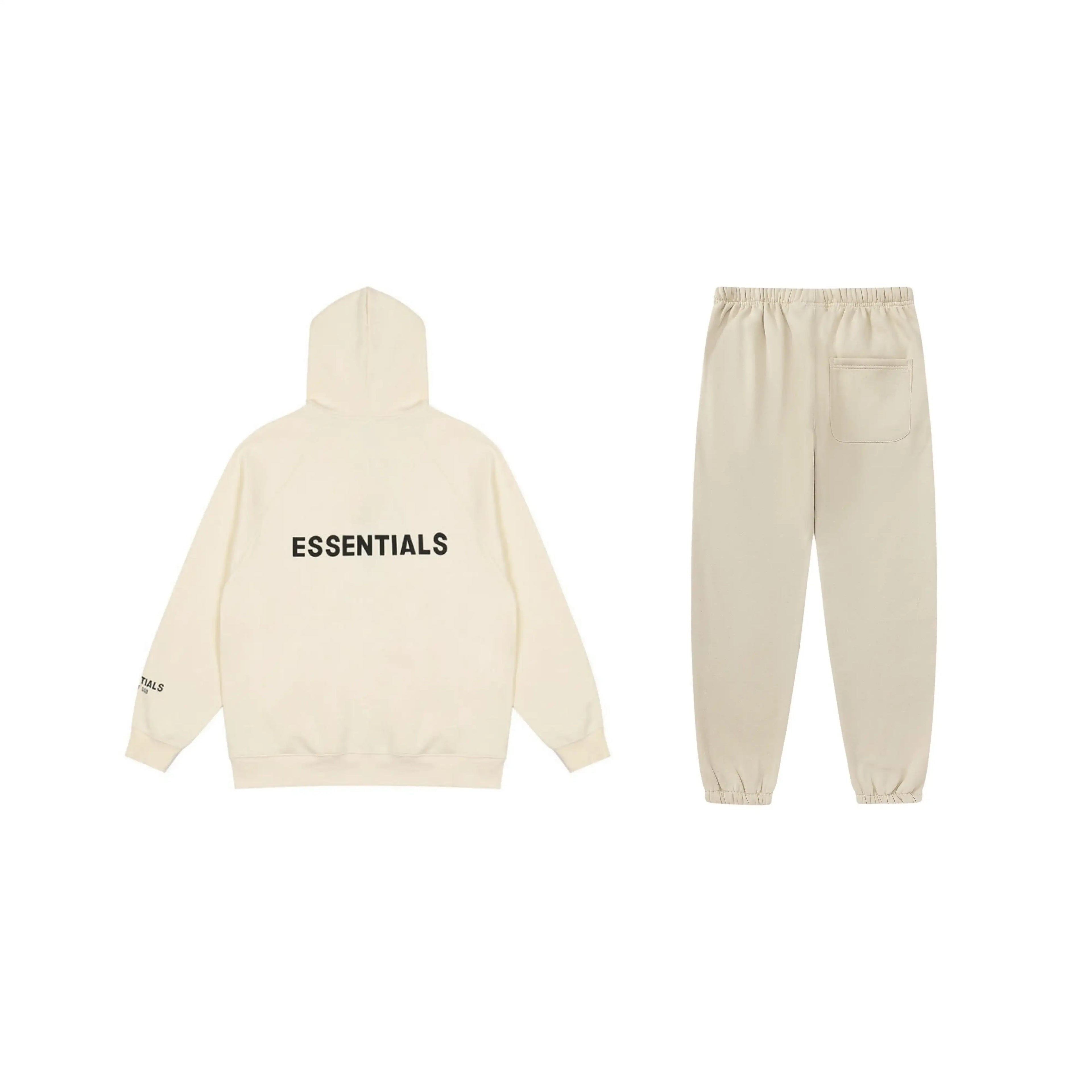 Pure FOG Hooded ESSENTIALS Clothing Light Cream Long Sleeve Tracksuit 2