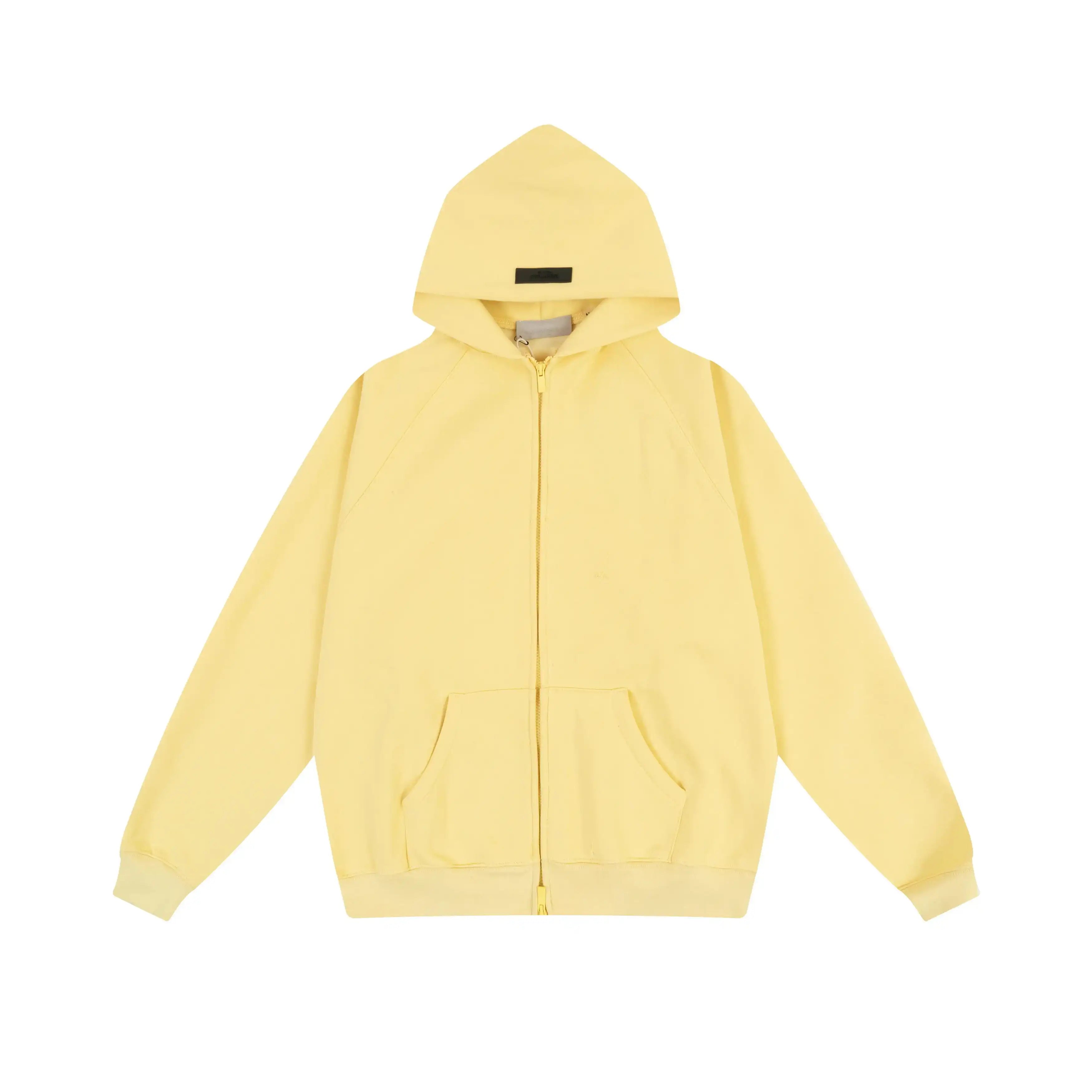 Pure Light FEAR OF GOD Hooded ESSENTIALS Clothing Garden Yellow Long Sleeve Tracksuit 3