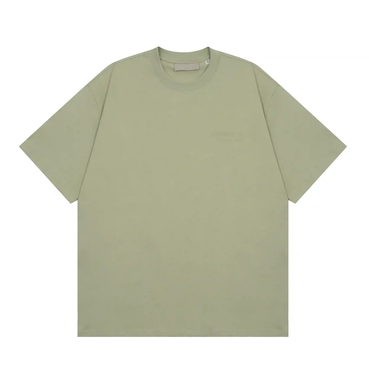 Premium cotton detail on essentials sea foam t-shirt by Fear of God