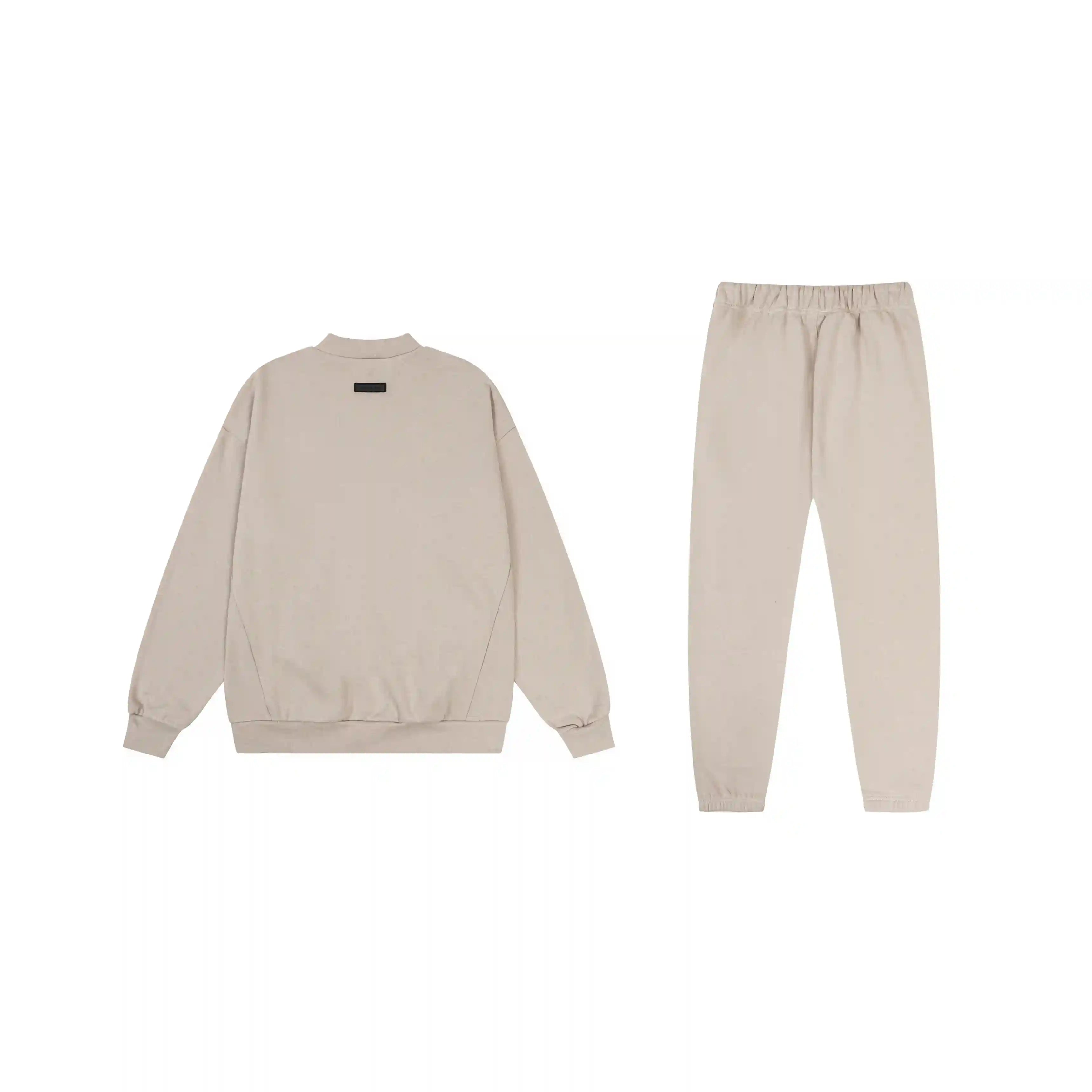 White Font ESSENTIALS FOG Clothing Oatmeal Tracksuit 2