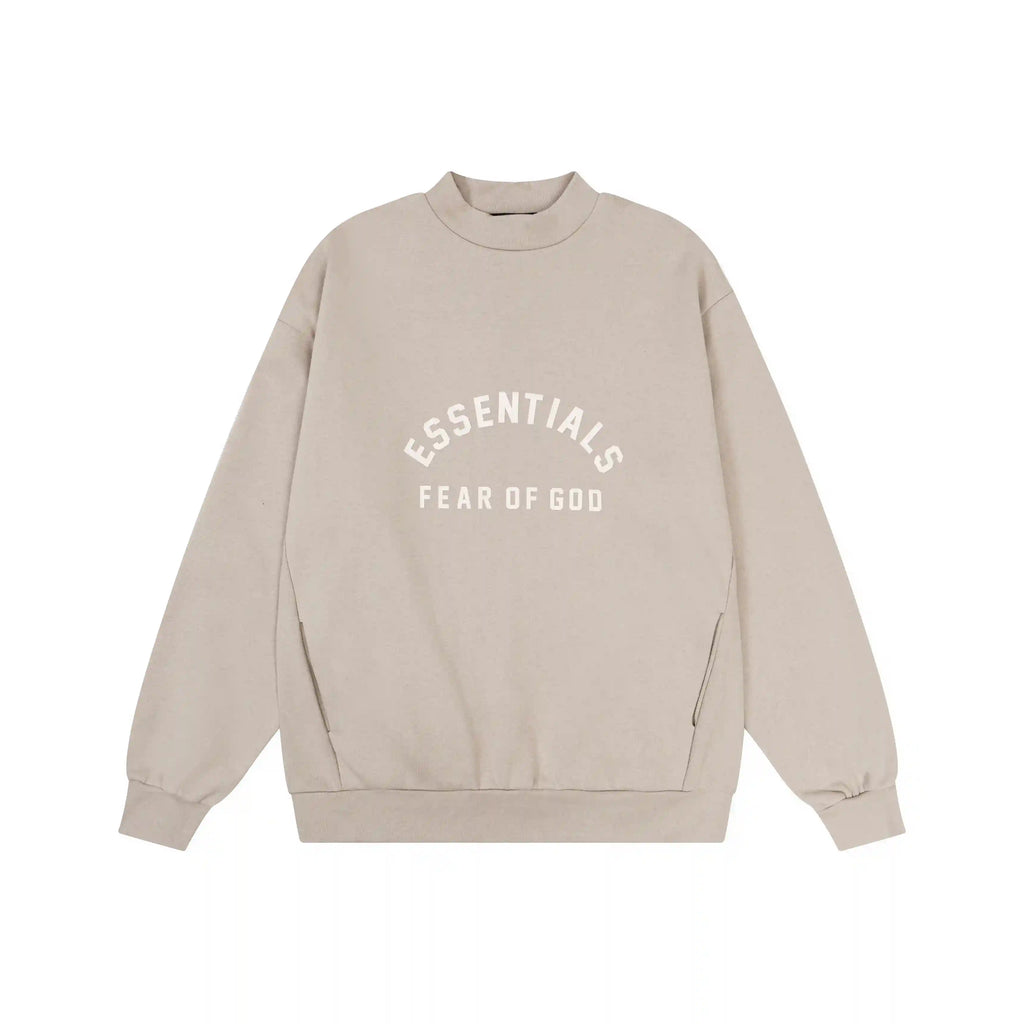 White Font ESSENTIALS FOG Clothing Oatmeal Tracksuit 3