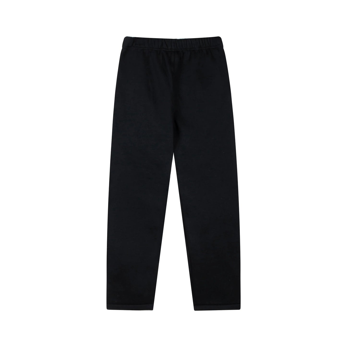 Fear of God Essentials black tracksuit back view crewneck and joggers
