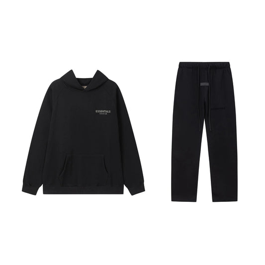 Essentials Black Everyday Core Fleece Tracksuit – Casual Comfort Set