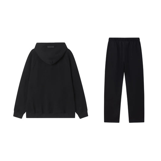 Essentials Black Everyday Core Fleece Tracksuit – Casual Comfort Set