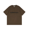 Classic crew neckline on essentials brown t-shirt by Fear of God